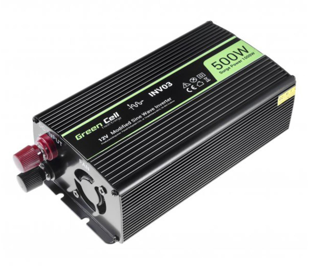 Green Cell Przetwornica 12V/230V 500W/1000W Mod sinus INV03DE - 548209 - zdjęcie 2
